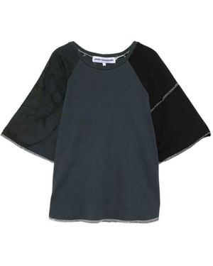 Stain Shade Camiseta Con Panel En Contraste - Negro