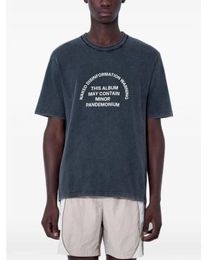 ACHM Graphic-Print T-Shirt - Blue
