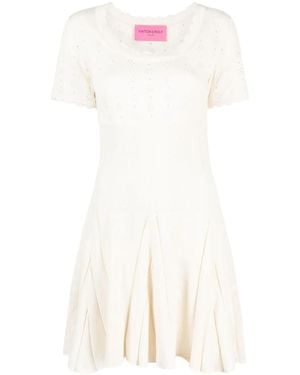 Viktor & Rolf Spinning Threads Cotton-Lyocell Knitted Minidress - White