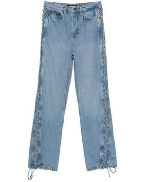 ROTATE BIRGER CHRISTENSEN Lace-Up Jeans - Blue