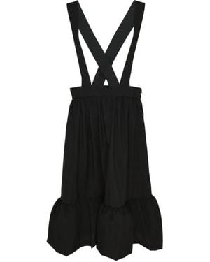 Comme des Garçons Cross-Back Ruffled Dress - Black