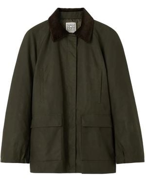 TOTEME Corduroy-Collar Cotton Jacket - Green