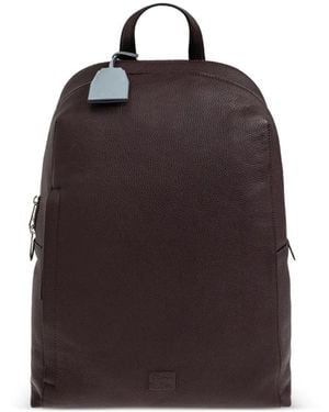 Paul Smith Grained Leather Backpack - Red
