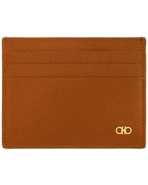 Ferragamo Gancini Card Holder - Brown