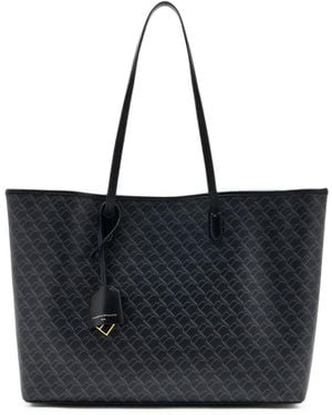 Tammy & Benjamin Monogram-Print Shoulder Bag - Black