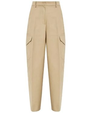 Givenchy Cotton And Wool Cocoon Pants With Pockets Clothing - Natural