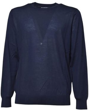 MC2 Saint Barth Regent Merino Wool Crewneck Sweater - Blue