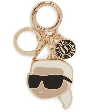 Karl Lagerfeld Ikon Keychain - White