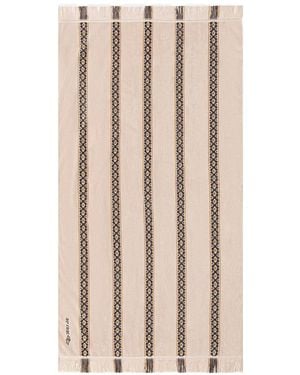 Rip Curl Geometric-Pattern Fringed Beach Towel - Natural