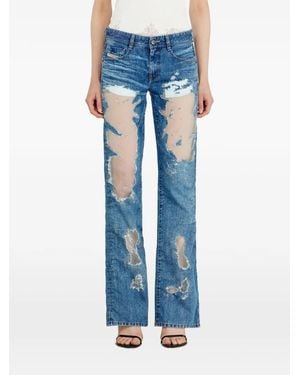DIESEL X Tinder Bootcut Jeans Low Waist 1969 D-Ebbey - Blue