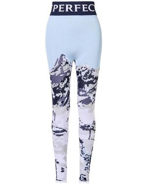 Perfect Moment Landscape-Jacquard Leggings - Blue