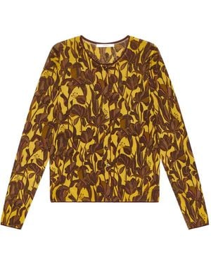 Maliparmi Cardigan À Fleurs - Jaune
