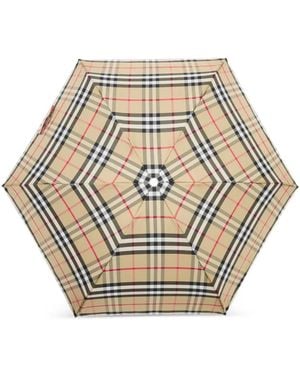 Burberry Check Folding Umbrella - White