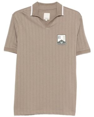 Emporio Armani V-Neck Polo Shirt - Natural