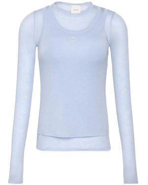 Calvin Klein Long-Sleeve Double-Layer T-Shirt - Blue
