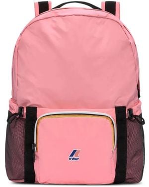 K-Way Zip Pocket Backpack - Pink