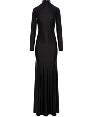 Murmur Langärmeliges Cast Maxikleid - Schwarz