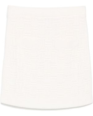 Casablanca Minijupe Column Stitch - Blanc