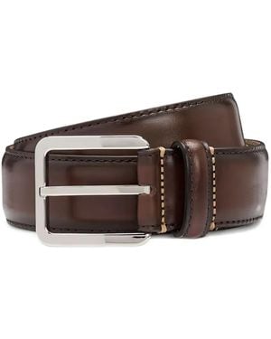 BOSS Cinturón con hebilla cuadrada - Marrón