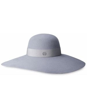 Maison Michel Cappello A Tesa Larga Blanche - Blu