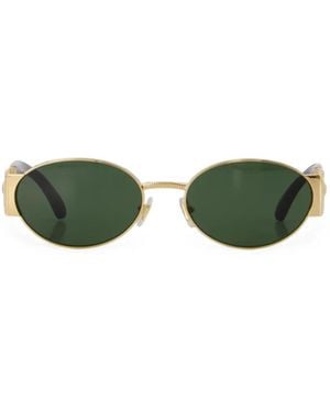 Versace Medusa Oval-Frame Sunglasses - Green