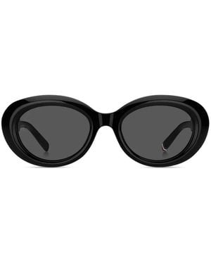 Tommy Hilfiger Lunettes De Soleil À Monture Ovale - Noir