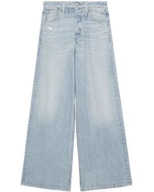 Rag & Bone Vaqueros Anchos De Talle Medio - Azul