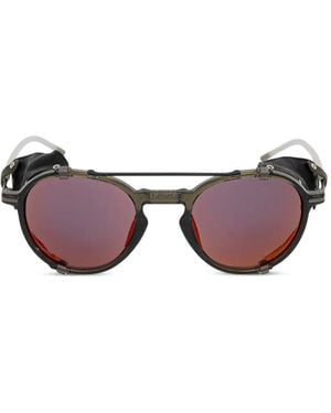 Julbo Lunettes De Soleil Legacy À Monture Ronde Et Finitions En Cuir - Violet