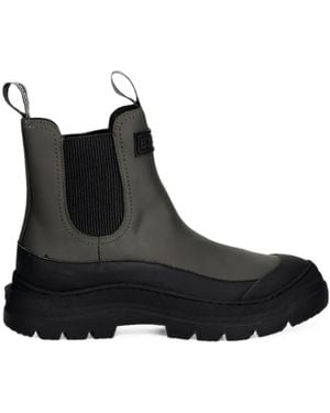 Barbour Harriety Logo-Patch Panelled Chelsea Boots - Black