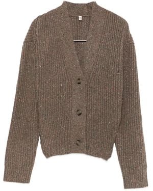 R13 Ribbed cardigan - Braun