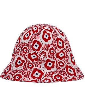 Kangol Floral-Pattern Bucket Hat - Red