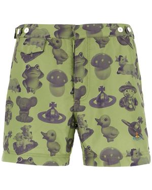 Vivienne Westwood Print Swim Shorts - Green