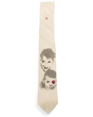 Enfants Riches Deprimes Graphic-Print Tie - White