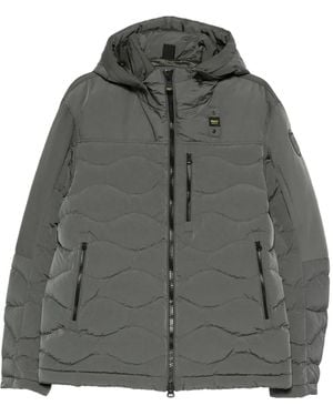 Blauer Hooded Quilted Jacket - Grey