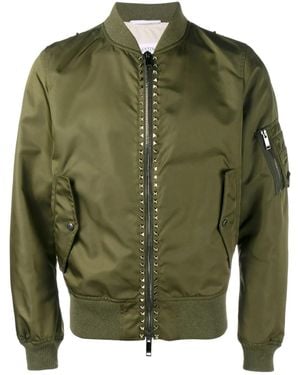 Valentino Garavani ロックスタッズ ボンバージャケット - グリーン
