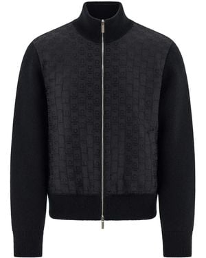 Ferragamo Knitted Bomber Jacket - Black