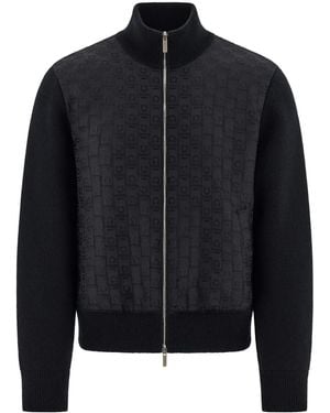 Ferragamo Knitted Bomber Jacket - Black