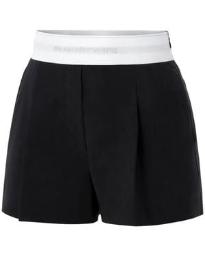 Alexander Wang Pantalones Cortos De Vestir Con Cinturilla Elástica - Negro