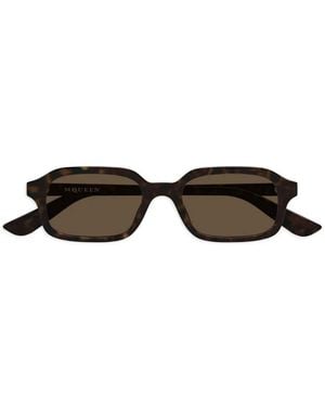 McQueen Logo-Detail Sunglasses - Black