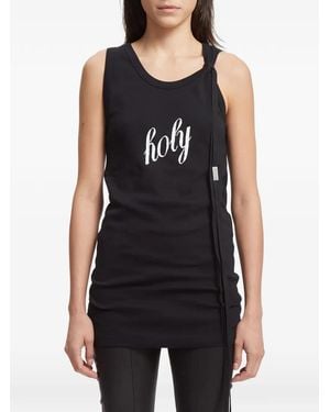 Ann Demeulemeester Seva Holy Tank Top - Black