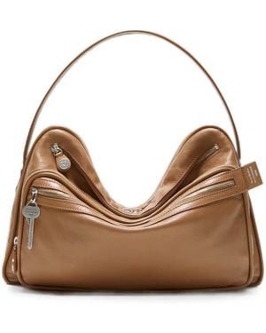 Acne Studios Camero Leather Multi-Pocket Shoulder Bag - Natural