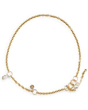 Chloé Logo-Plaque Charm Chain Belt - Metallic