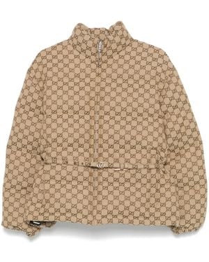 Gucci Gg Canvas Jack Met Ceintuur - Naturel