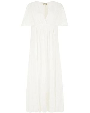 Anna Molinari Kleid Mit Kurzen Ärmeln - Weiß