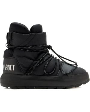 adidas X Moon Boot Quilted Lace-Up Boots - Black