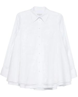 Brandon Maxwell Camicia A Strati - Bianco