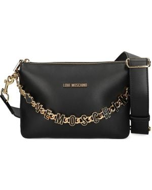 【SALE】MOSCHINO クロスボディバッグ MOSCHINO Embroidered satin cross-body bag | THE OUTNET