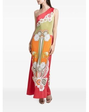 La DoubleJ Ambrosia Placée One-Shoulder Maxi Dress - White