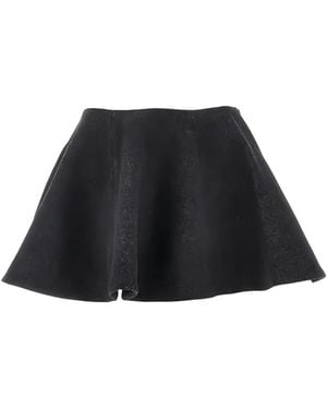 Ganni Flared Mini Skirt - Black