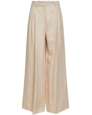 Weekend by Maxmara Veliero Pleated Trousers - Natural
